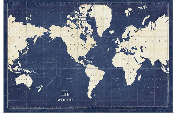 “Blueprint World Map“, Sue Schlabach