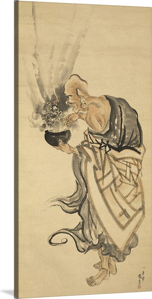 “The Arhat Handaka“, Kuniyoshi Utagawa