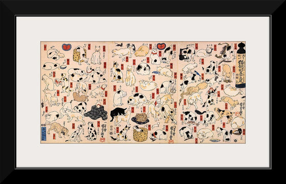 “Cats Suggested as the Fifty-Three Stations of the Tokaido“, Kuniyoshi Utagawa