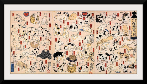 “Cats Suggested as the Fifty-Three Stations of the Tokaido“, Kuniyoshi Utagawa
