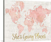 “Across the World Shes Going Places Pink“, Sue Schlabach