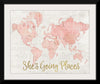 “Across the World Shes Going Places Pink“, Sue Schlabach