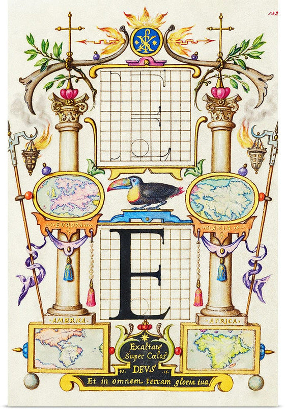 “Guide For Constructing The Letter E",  Joris Hoefnagel