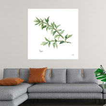  "Thyme v2" by Haley Knighten is a delicate botanical illustration that captures the essence of this aromatic herb. The artist's watercolor technique beautifully depicts the intricate details of the thyme plant, from its slender stems to its small, fragrant leaves.