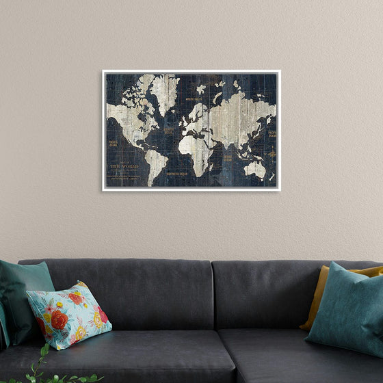 “Old World Map Blue Crop“, Wild Apple