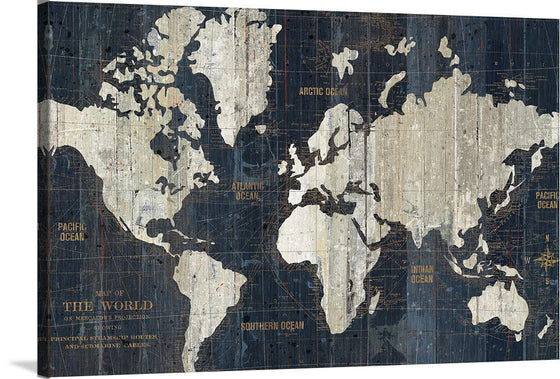 “Old World Map Blue Crop“, Wild Apple