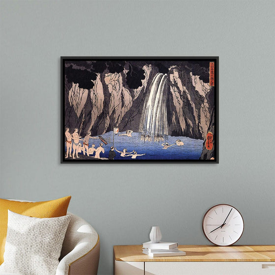 “Pilgrims in the Waterfall“, Kuniyoshi Utagawa
