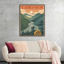  “Born to Roam IV” by Janelle Penner invites you on an epic journey through its captivating canvas. This high-quality print captures the essence of wanderlust, portraying a picturesque landscape where an iconic yellow van navigates winding roads amidst majestic mountains. The warm hues of sunset skies blend seamlessly with lush greenery, evoking a sense of freedom and exploration.