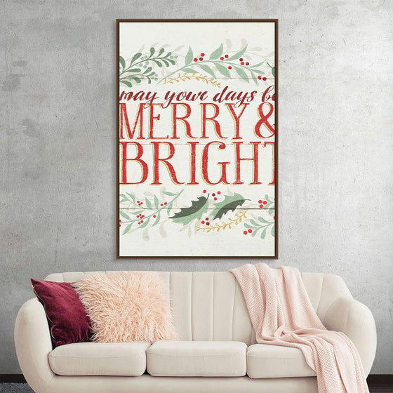 Season’s Greetings I offers warm wishes for the holiday season. Whether it’s Christmas, Hanukkah, or New Year’s, this art piece conveys festive cheer. Share the joy by displaying it in your living room or entryway.