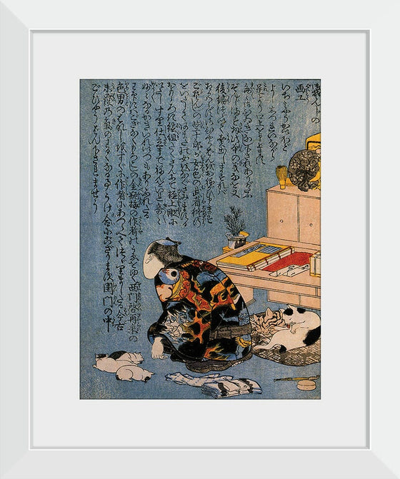 “Self-Portrait (Shunga Album, 1839)“, Kuniyoshi Utagawa