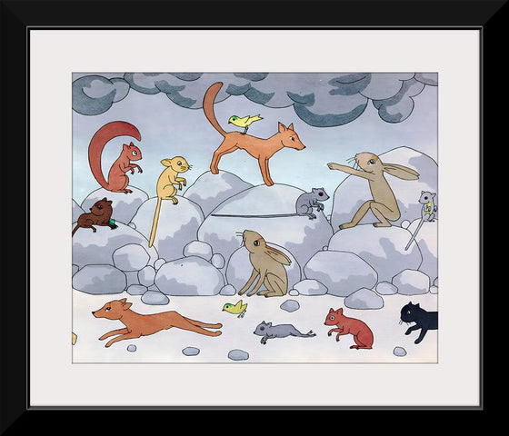 “Why the Hare Has No Tail: A Zulu Fairy Tale” comes alive in this captivating print by the celebrated artist Tom Seidmann-Freud. The intricate details and vibrant colors transport viewers into the heart of Zulu folklore, where animals, clouds, and crescent moons intertwine with cultural richness.