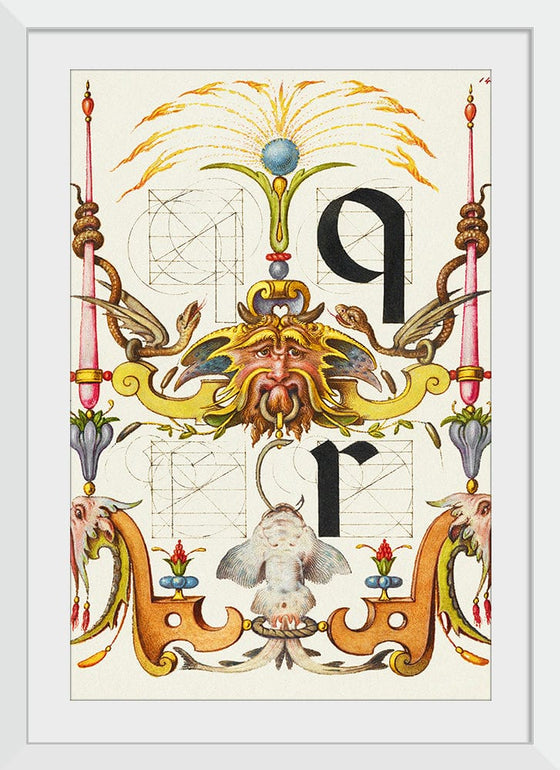 “Guide For Constructing The Letters Q And R",  Joris Hoefnagel