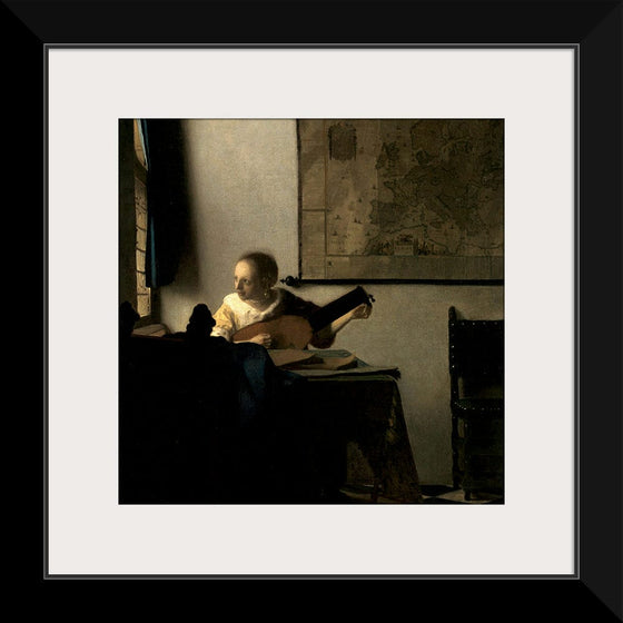 “Woman With A Lute (c. 1662-1664)“, Johannes Vermeer