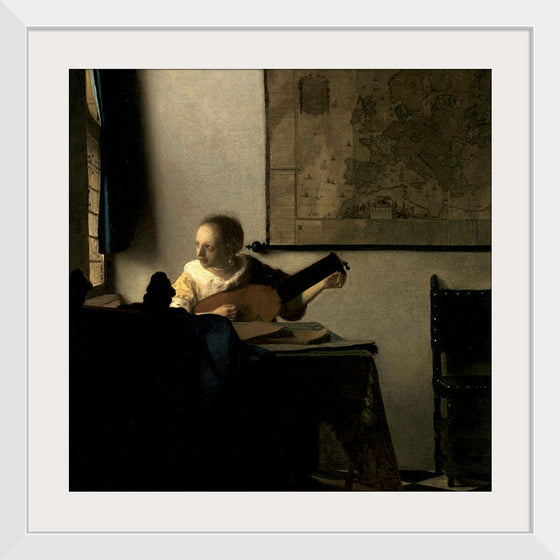 “Woman With A Lute (c. 1662-1664)“, Johannes Vermeer