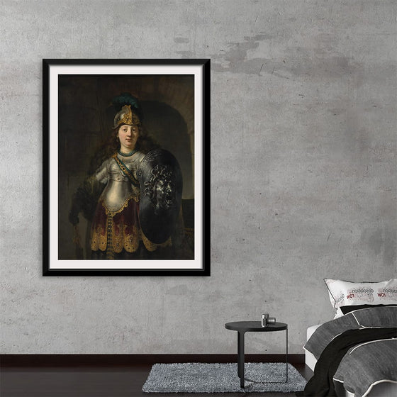 “Bellona” by Rembrandt van Rijn: Step into the captivating world of classical art with a premium print of this iconic masterpiece. Rembrandt, a master of introspective expression, immortalized Bellona, the Roman goddess of war, in this 1633 self-portrait. 