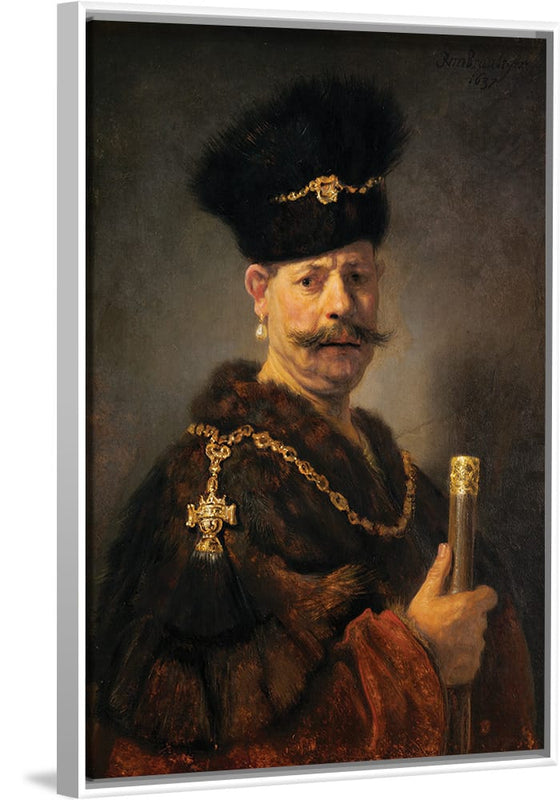 "A Polish nobleman(1637)", Rembrandt van Rijn