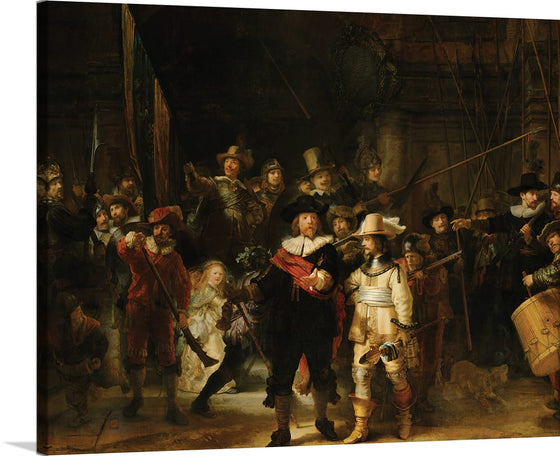 "The Company of Frans Banning Cocq and Willem van Ruytenburgh(Night Watch)(1642)", Rembrandt van Rijn