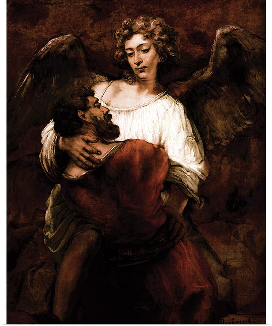 "Jacob Wrestling with the Angel(1659)", Rembrandt van Rijn