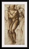"A Nude Man (After Masaccio) and Two Figures Behind Him", Michelangelo Buonarroti