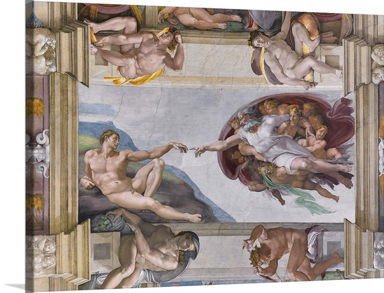 "The Creation of Adam, ceiling(1508-1512)", Michelangelo Buonarroti