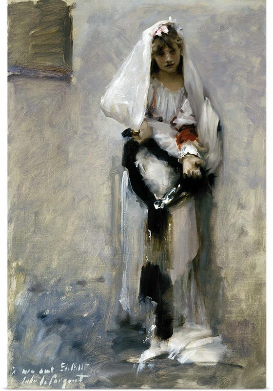 "A Parisian Beggar Girl(1878-1882)", John Singer Sargent