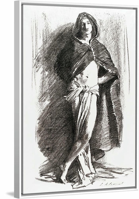 “Study Of A Young Man (Cloaked) (c. 1895)”, John Singer Sargent