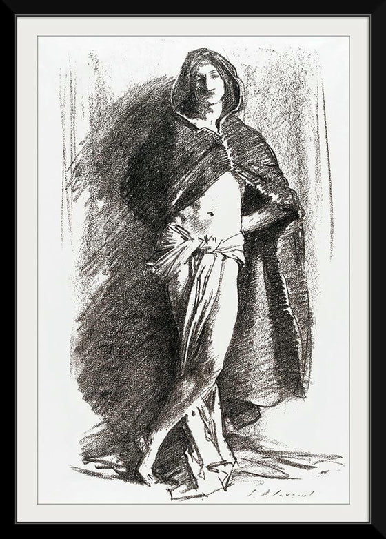 “Study Of A Young Man (Cloaked) (c. 1895)”, John Singer Sargent