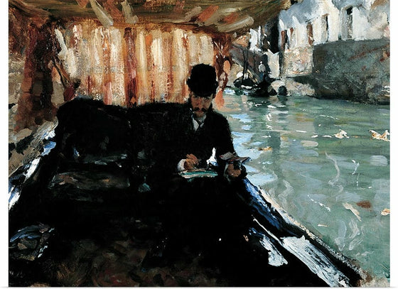 “Ramón Subercaseaux In A Gondola (1880)”, John Singer Sargent