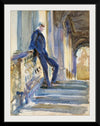 “Sir Neville Wilkinson On The Steps Of The Palladian Bridge At Wilton House (c. 1904-1905)”, John Singer Sargent