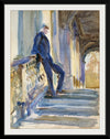 “Sir Neville Wilkinson On The Steps Of The Palladian Bridge At Wilton House (c. 1904-1905)”, John Singer Sargent