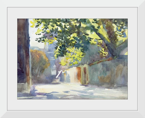 “Sunlit Wall Under A Tree (c. 1913)”, John Singer Sargent