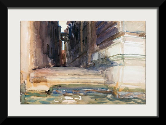 “The Calle Della Rosa With The Monte Di Pietà Venice (c. 1904)”, John Singer Sargent