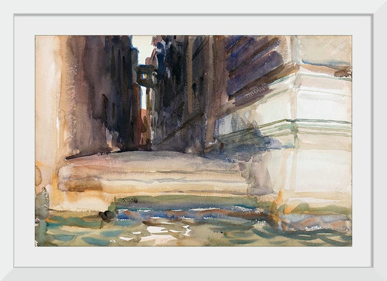 “The Calle Della Rosa With The Monte Di Pietà Venice (c. 1904)”, John Singer Sargent