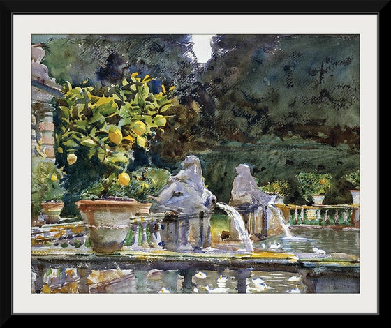 “Villa Di Marlia Lucca A Fountain (1910)”, John Singer Sargent