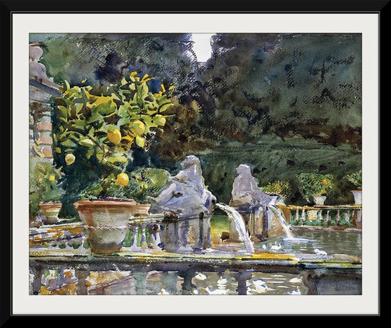 “Villa Di Marlia Lucca A Fountain (1910)”, John Singer Sargent