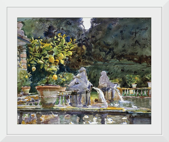 “Villa Di Marlia Lucca A Fountain (1910)”, John Singer Sargent