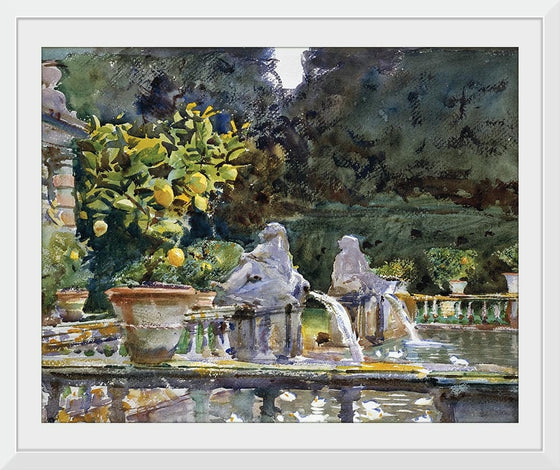 “Villa Di Marlia Lucca A Fountain (1910)”, John Singer Sargent