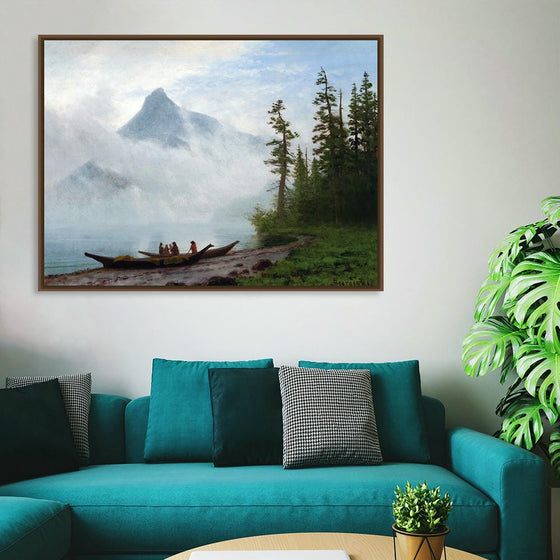 Discover the breathtaking beauty of Alaska's untamed wilderness in Albert Bierstadt's iconic painting, "Alaska" (c. 1889). Witness the majestic mountains, glaciers, and serene waters as captured by the master of American landscape art.