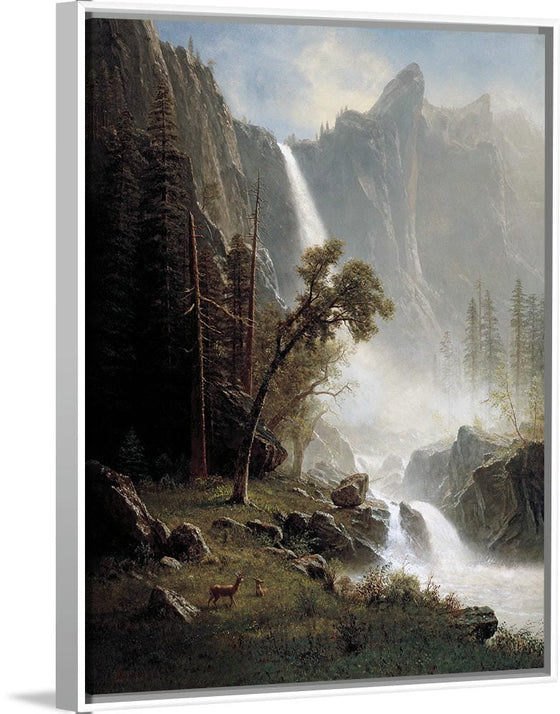 "Bridal Veil Falls, Yosemite(1871-1873)", Albert Bierstadt