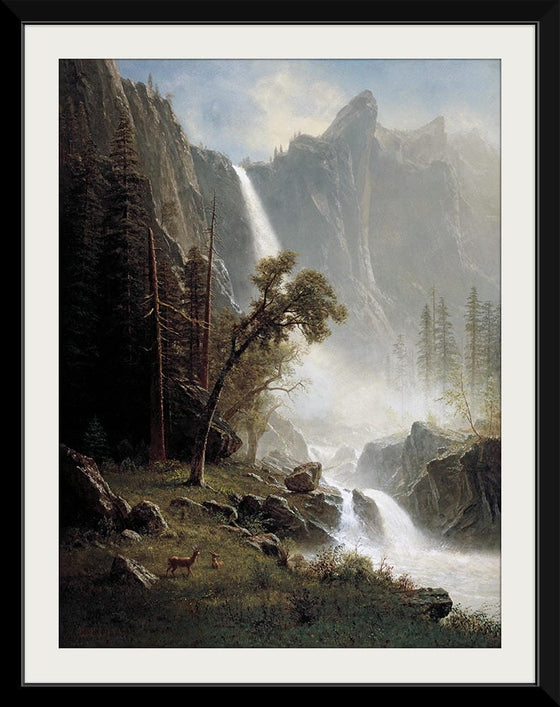 "Bridal Veil Falls, Yosemite(1871-1873)", Albert Bierstadt