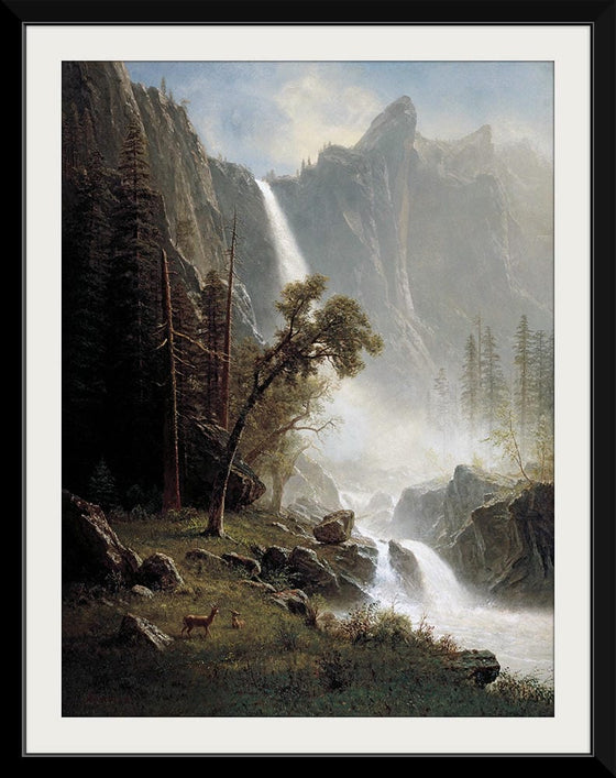 "Bridal Veil Falls, Yosemite(1871-1873)", Albert Bierstadt