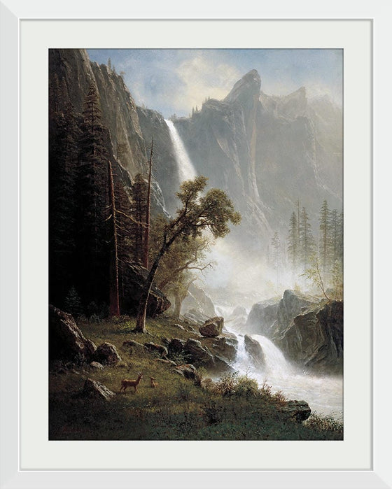 "Bridal Veil Falls, Yosemite(1871-1873)", Albert Bierstadt