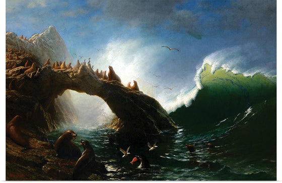 "Farallon Island(1887)", Albert Bierstadt