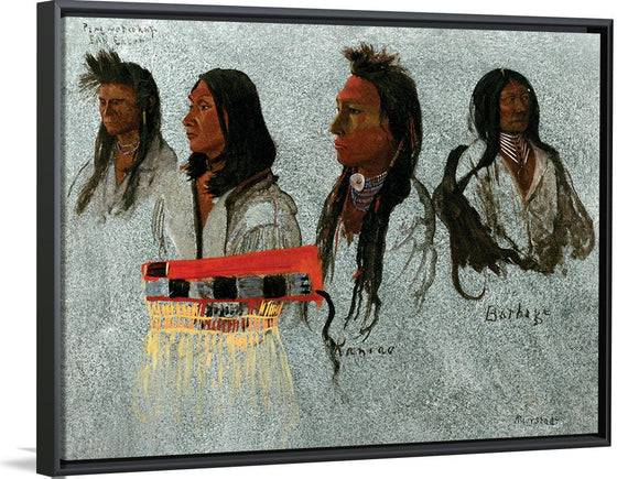 "Four Portraits of North American Indians(1859)", Albert Bierstadt