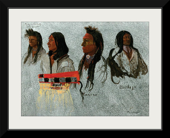 "Four Portraits of North American Indians(1859)", Albert Bierstadt