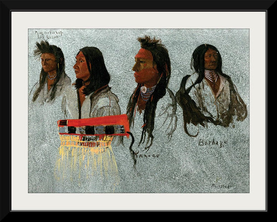 "Four Portraits of North American Indians(1859)", Albert Bierstadt