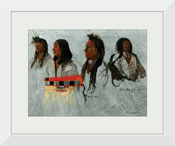 "Four Portraits of North American Indians(1859)", Albert Bierstadt