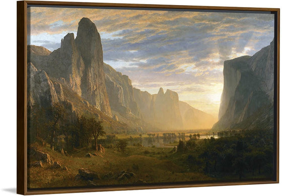 "Looking Down Yosemite Valley, California(1865)", Albert Bierstadt