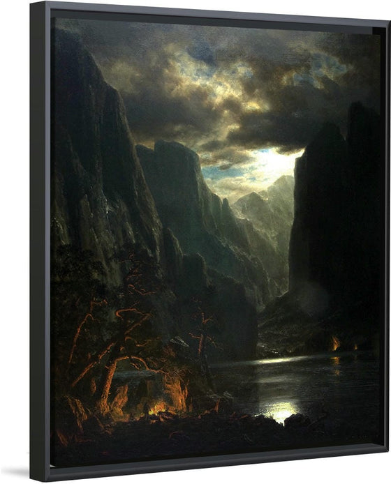 "Moonlight on the Merced(1864)", Albert Bierstadt