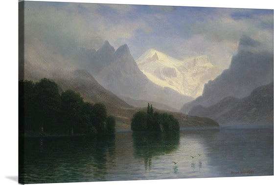 "Mountain Scene(1880-1890)", Albert Bierstadt